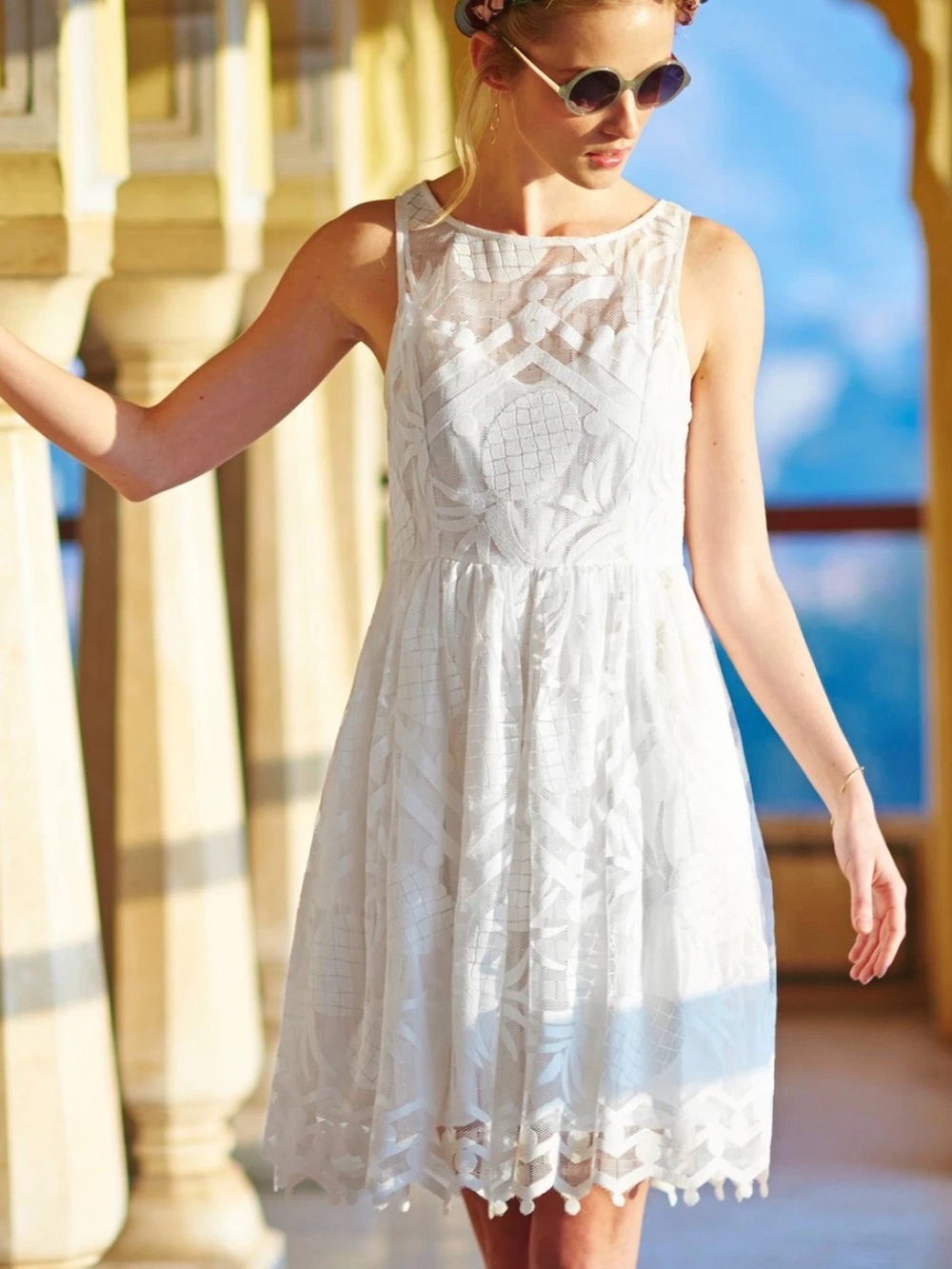 NEW Anthropologie Fit & Flare Pina Lace Dress by Maeve